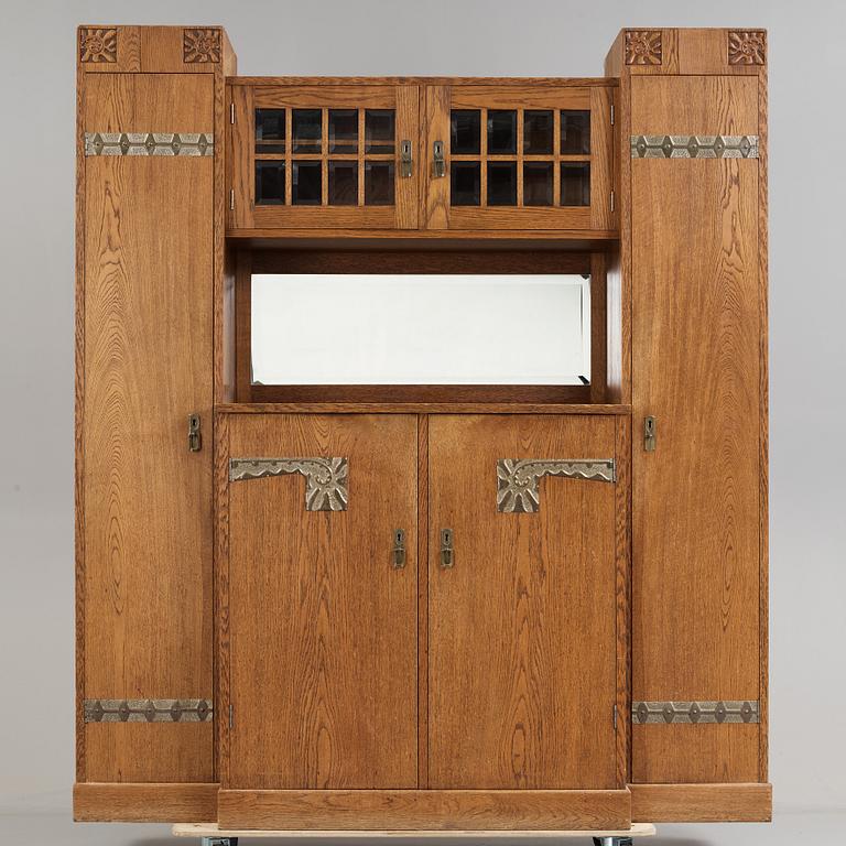 An Art Nouveau oak cabinet, Finland, ca 1900.