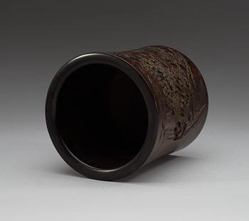 PENSELSTÄLL, zitanträ. Troligen, Qing dynastin, 1800-tal.