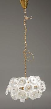 TAKLAMPA, Eriksmålaglas, 1900-tal. H 22, diam 40.