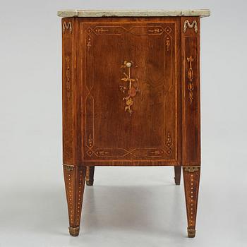 A Gustavian late 18th century commode by N P Stenström (master in Stockholm 1781-1790), not signed.