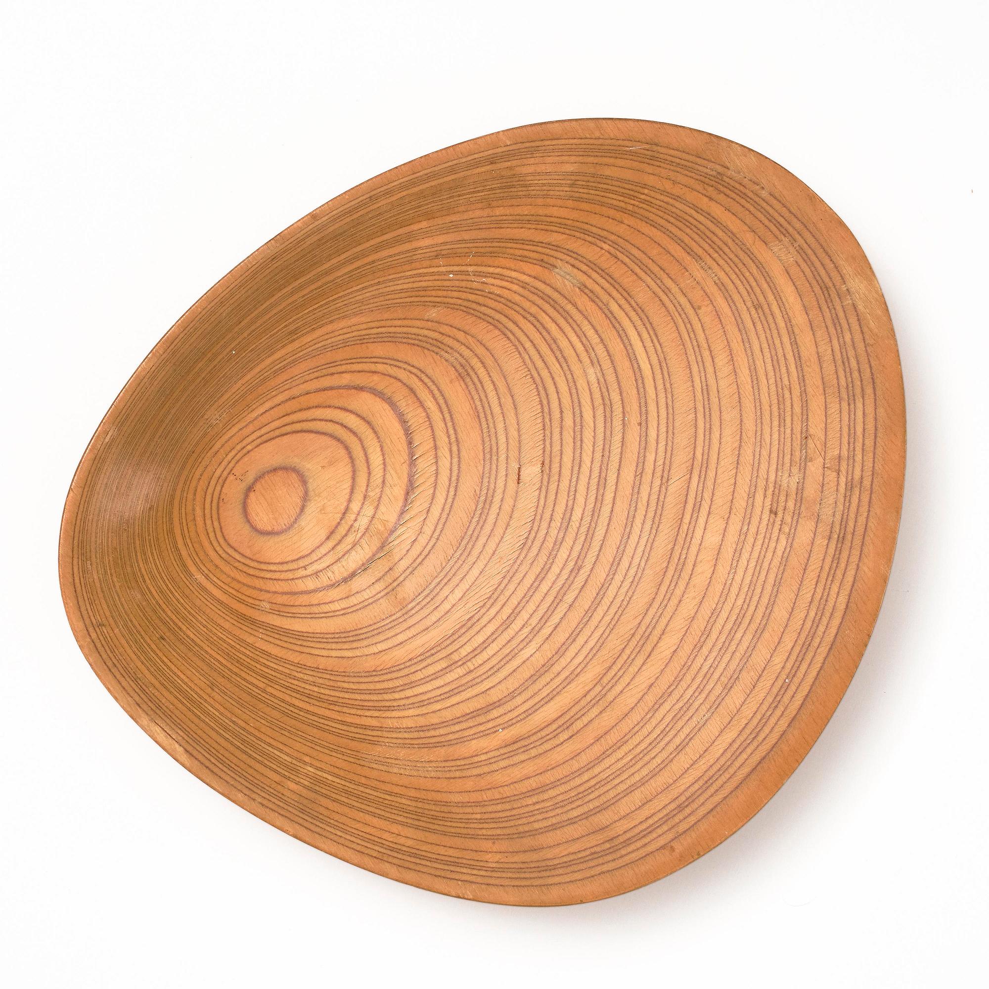 Tapio Wirkkala, a laminated birch dish, Finland, 1950s.