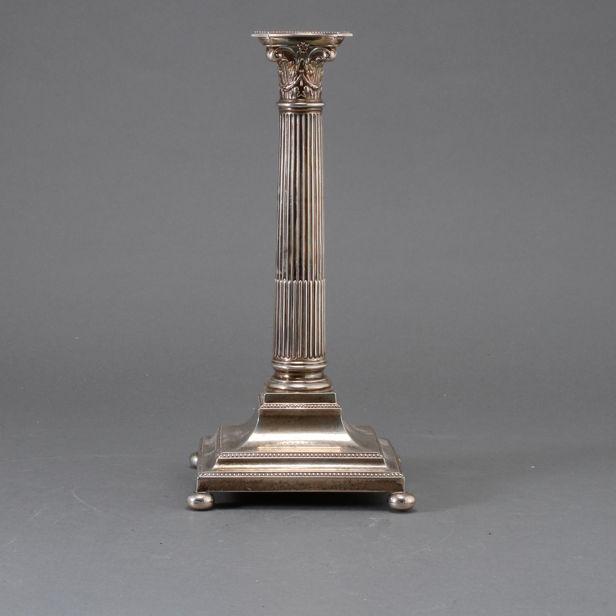LJUSSTAKE, silver, K Andersson, Stockholm, 1901.