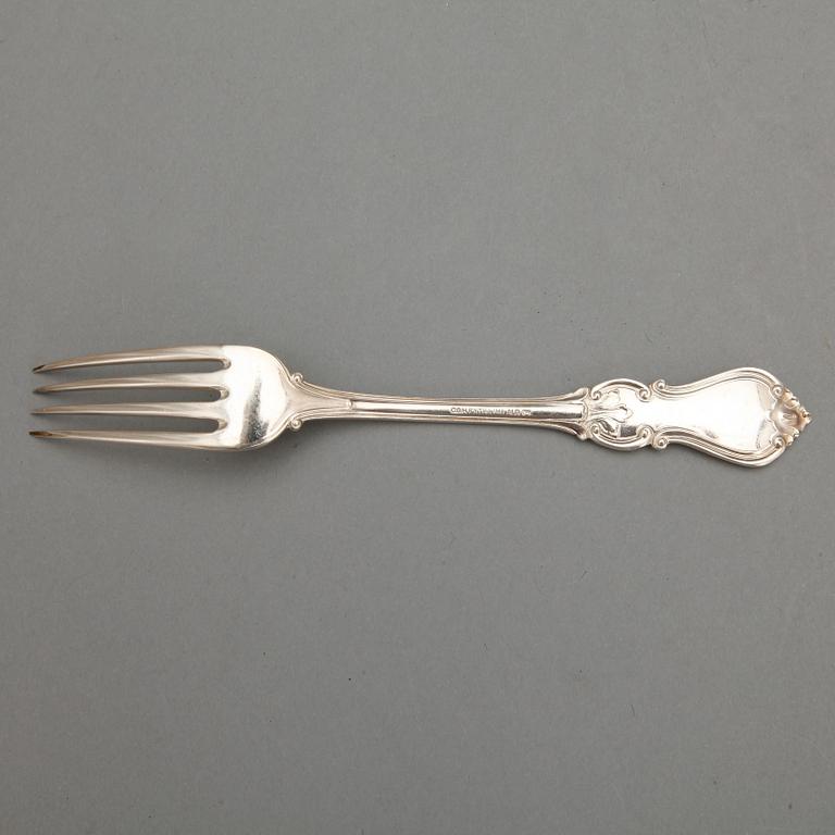 BESTICK, 38 delar, nysilver, "Olga", CG Hallberg, Stockholm.
