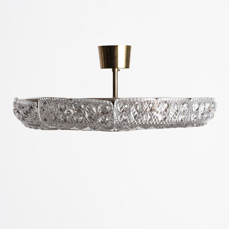Carl Fagerlund, a ceiling lamp, Orrefors, second half of the 20th century.
