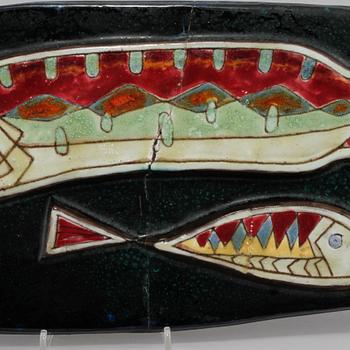 RELIEF, keramik, Taisto Kaasinen, Ekeby, 1900-talets mitt/andra hälft.