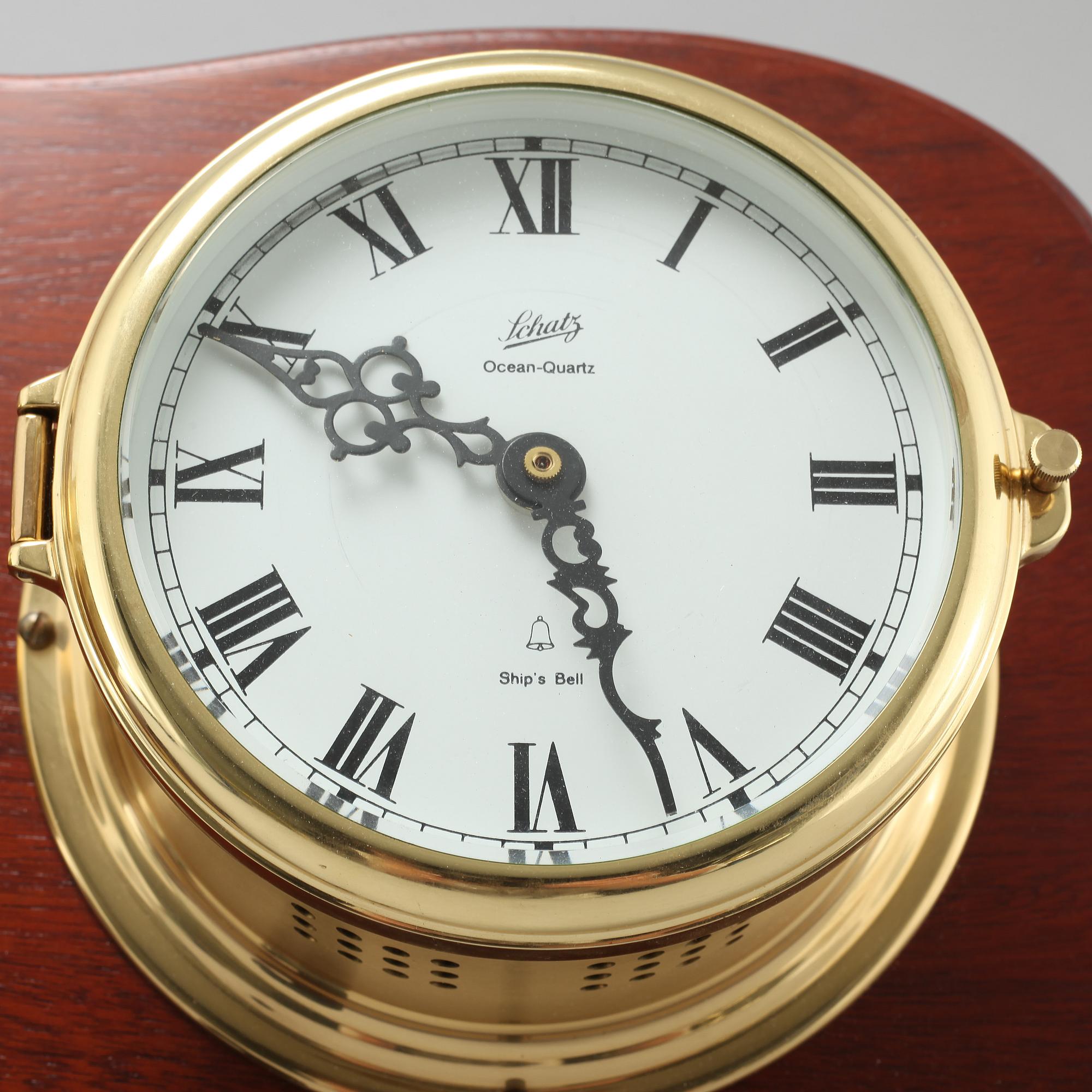 A wall clock and a barometer from Schatz.