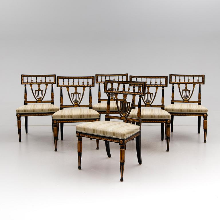 STOLAR, 6 st, sengustavianska, omkring år 1800.