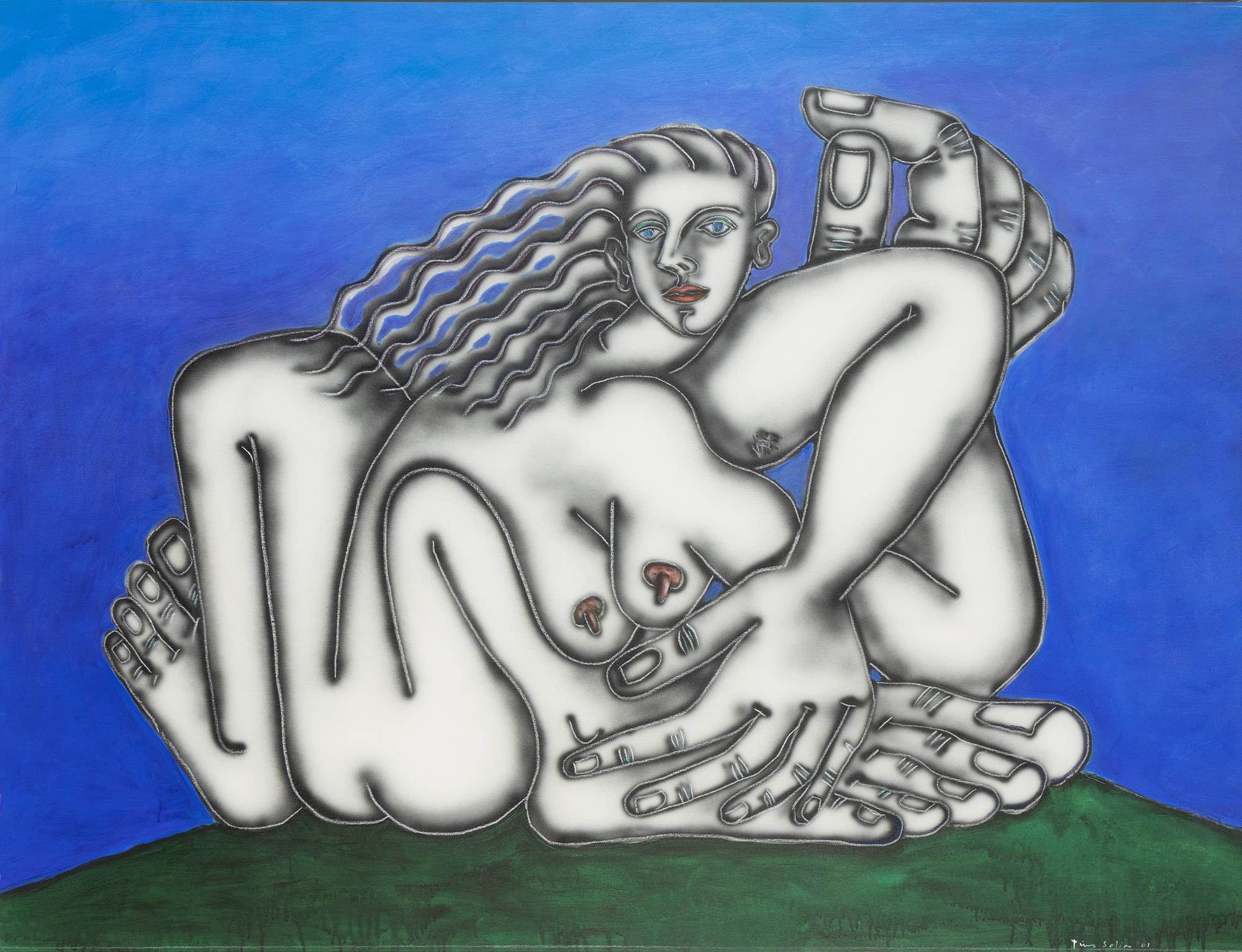 Timo Solin, oil on canvas, signed and dated -01.