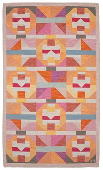 898. RUG. “Indiansommar”. Flat weave. 253,5 x 148,5 cm. Signed AÖ.