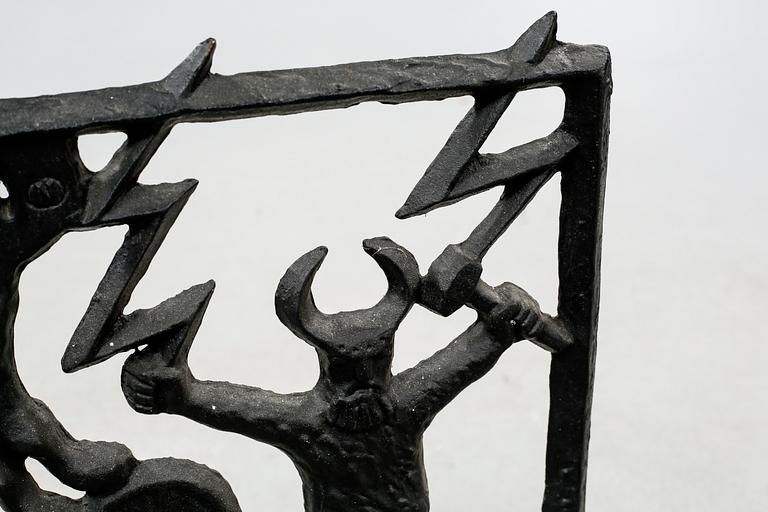 1960s cast iron spark protection by Olle Hermansson.