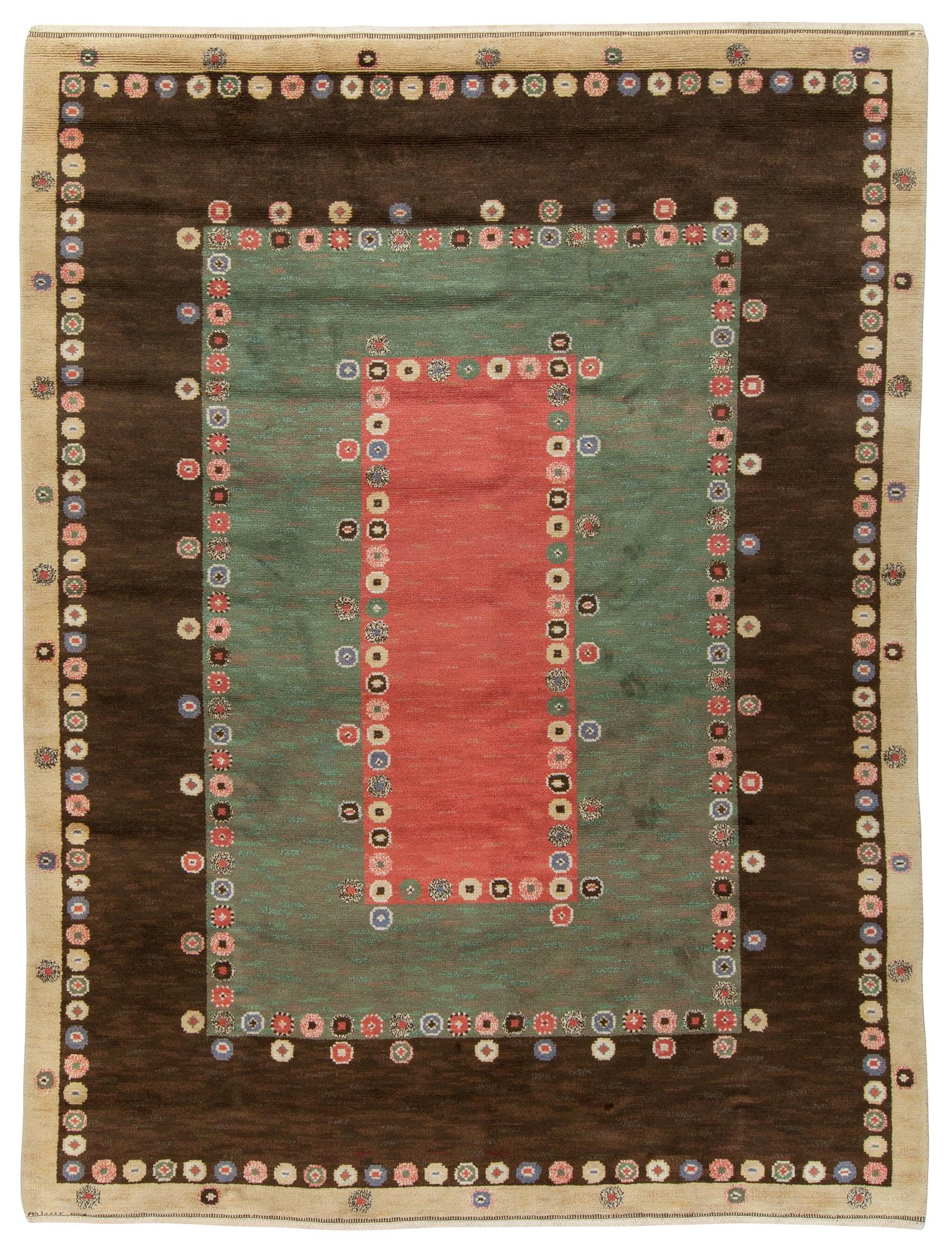 CARPET. "Tusenskönan" ("Bellis"). Knotted pile. 363,5 x 267 cm. Signed AB MMF.