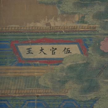 A large painting by anonymous artist, Qing dynasty, 18/19th century.