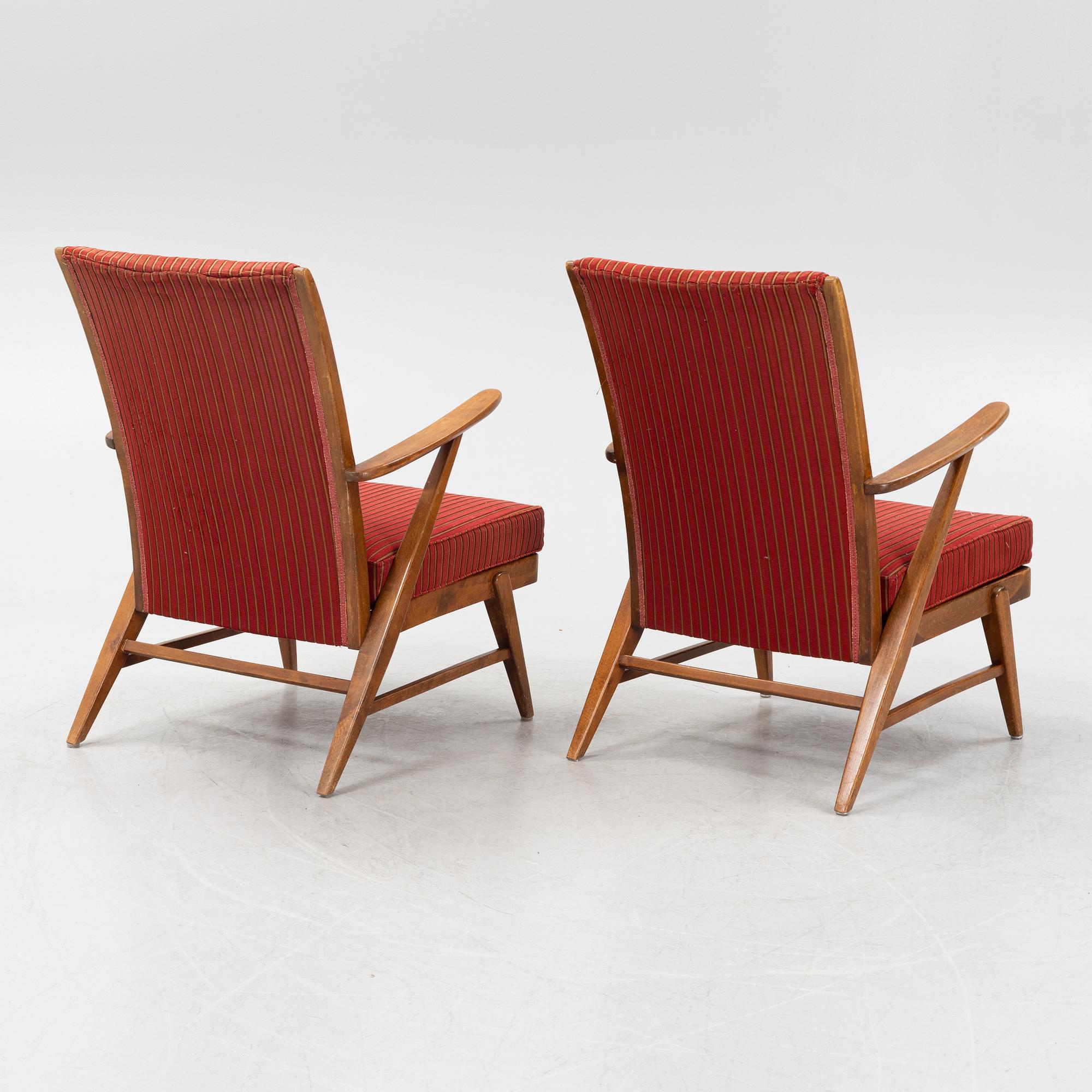 A pair of 'Knolls Moderna Fåtöljer', 1940's.