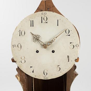A rococo long case clock, Sweden, second half of the 18th century.