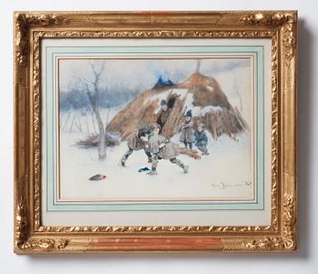 Johan Tirén, Brawl in the snow.