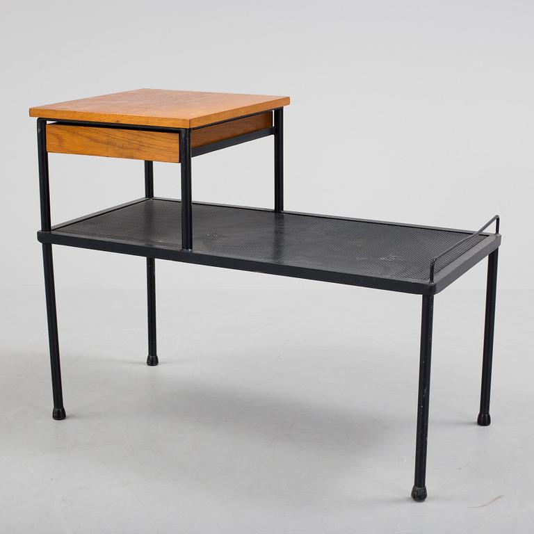 A teak and metal side table, 1950's/60's.