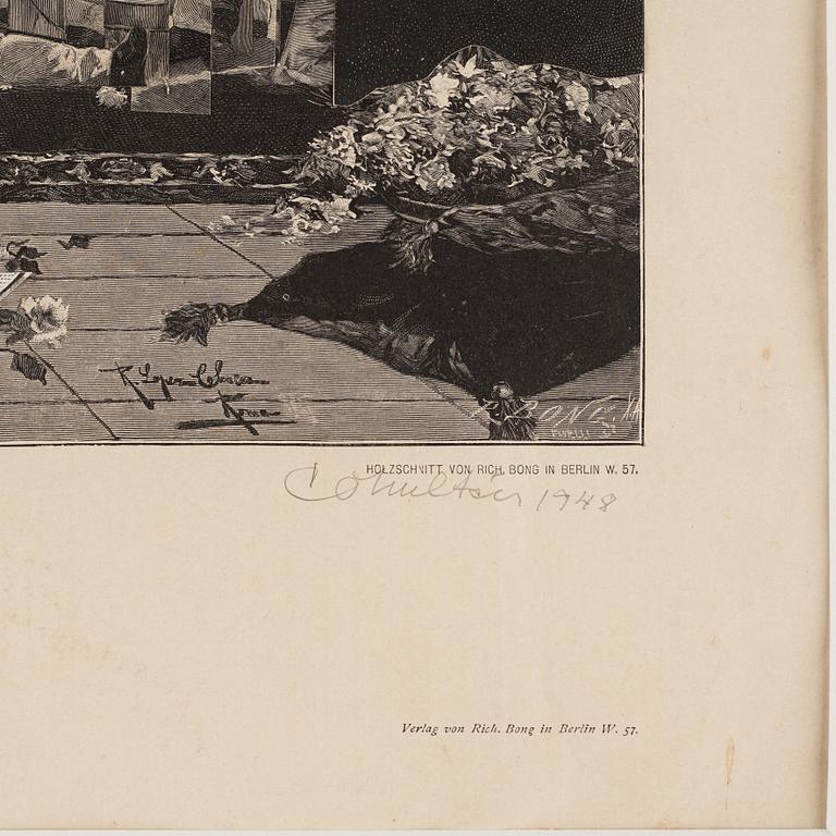 CO Hultén, collage, signerad och daterad 1948.