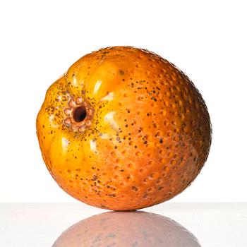 Hans Hedberg, a faience sculpture of an orange, Biot, France.