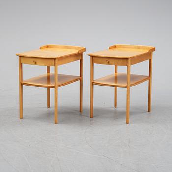 A pair of 'Birgitta' birch bedside tables.