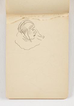 Lotte Laserstein, 10 små skissblock med teckningar.