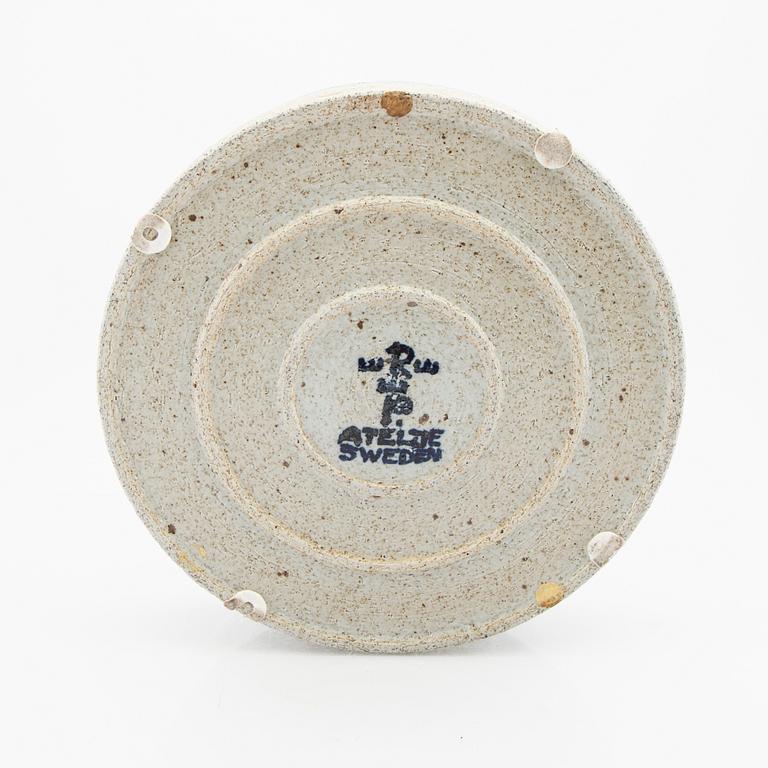 Inger Persson, a glazed stoneware signed vase and bowl from Rörstrand.