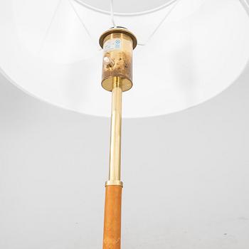 Hans Bergström, a brass and leather floor lamp Ateljé Lyktan.