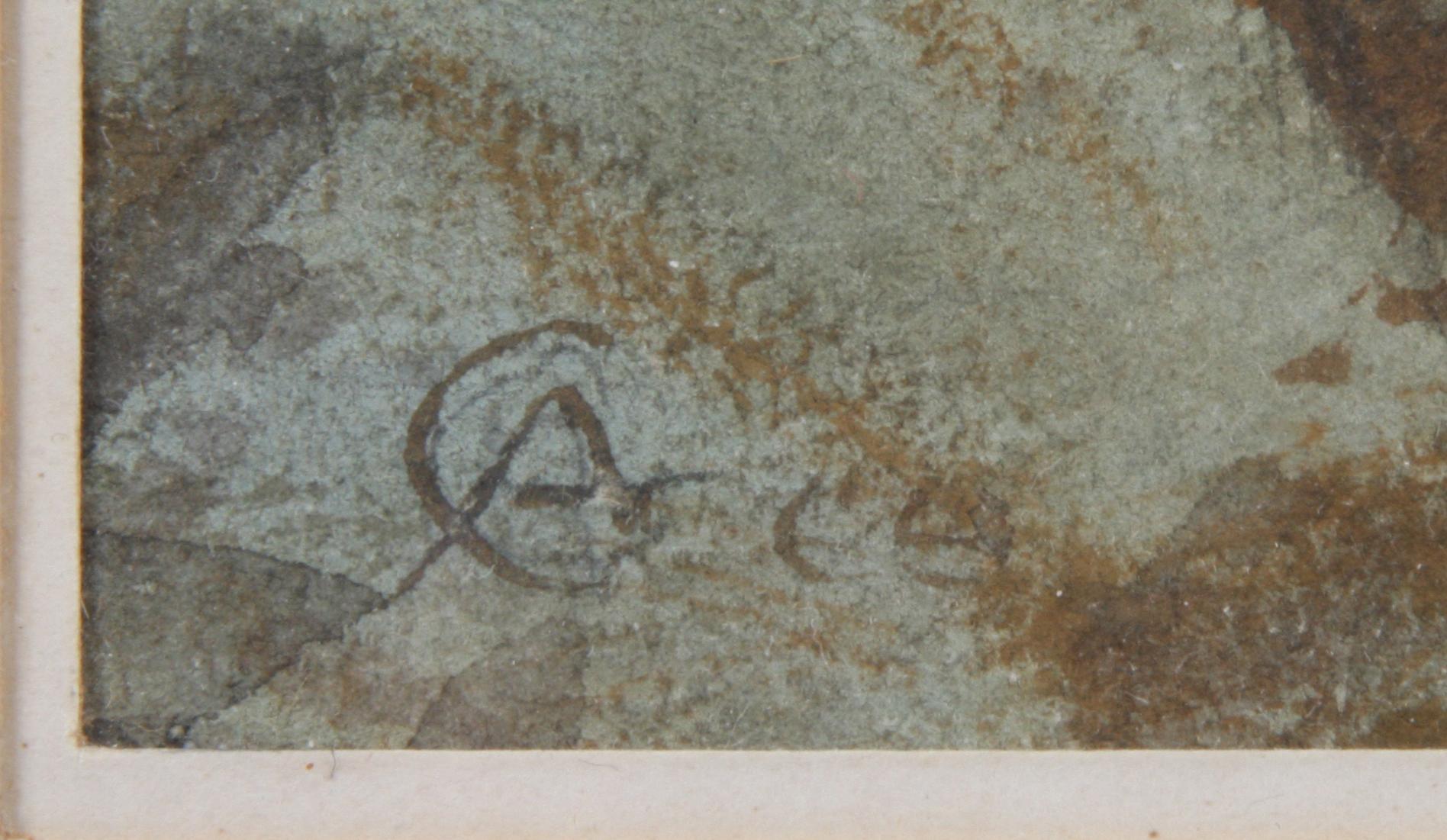 OKÄND KONSTNÄR, akvarell, sign, 1800/1900-tal.