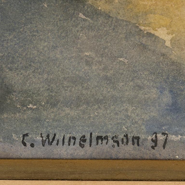 CARL WILHELMSON, akvarell, signerad C. Wilhelmson och daterad -97.