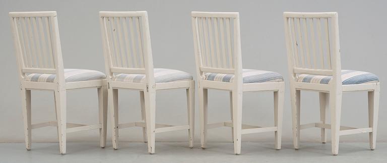 STOLAR, 4 st, Gustavianska provinsarbeten, 1800-tal.