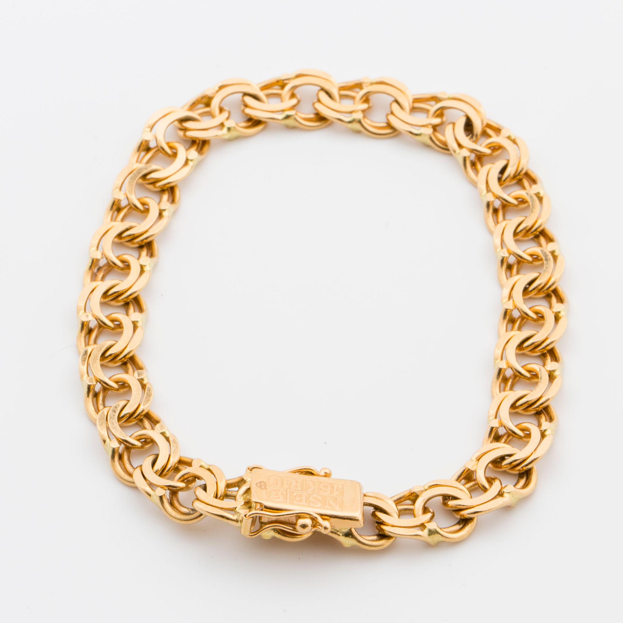 ARMBAND,  Bismarck 18K guld, 19,9 gram.