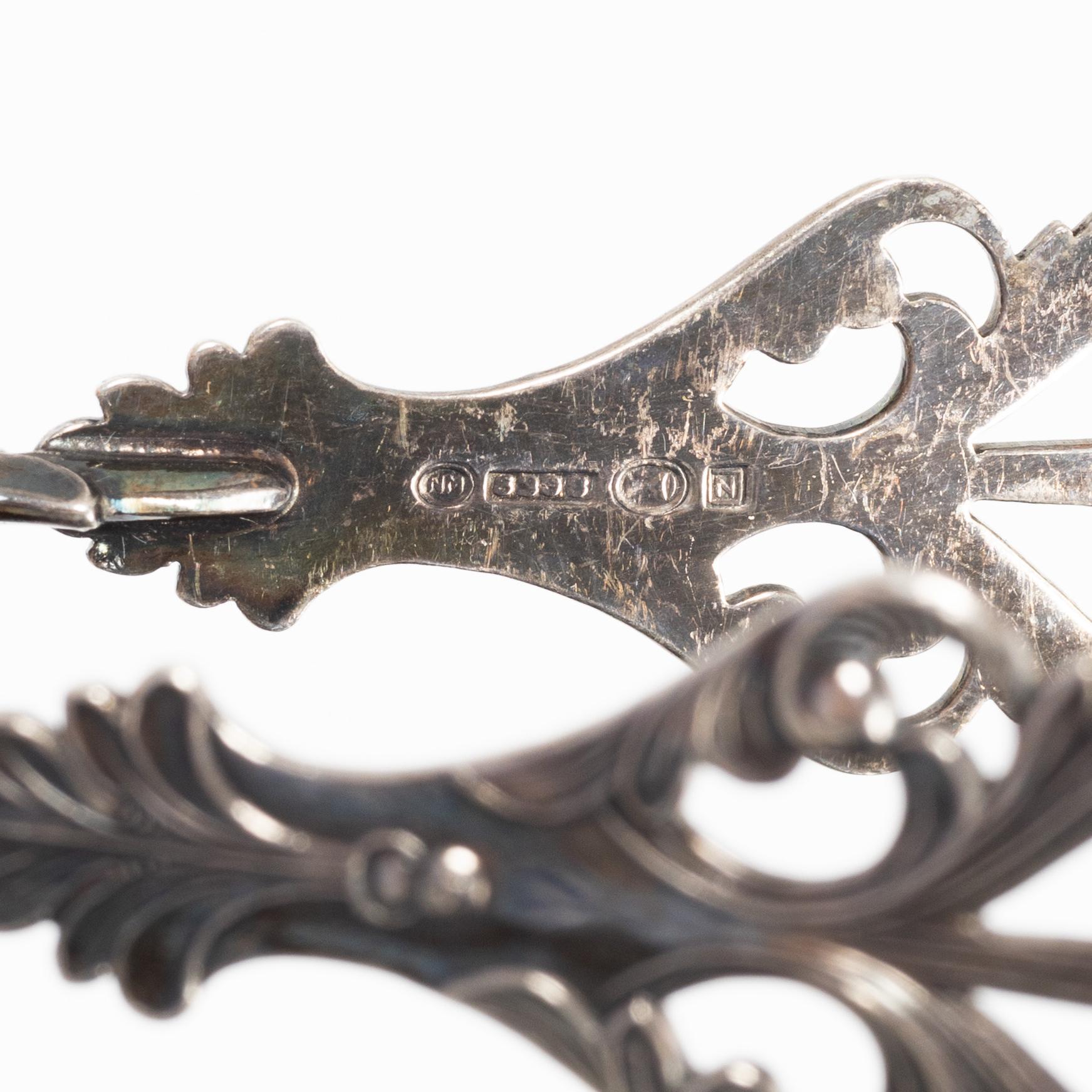 Serveringsbestick, 10 st, silver, bl a Otto Larsson, Landskrona 1920.