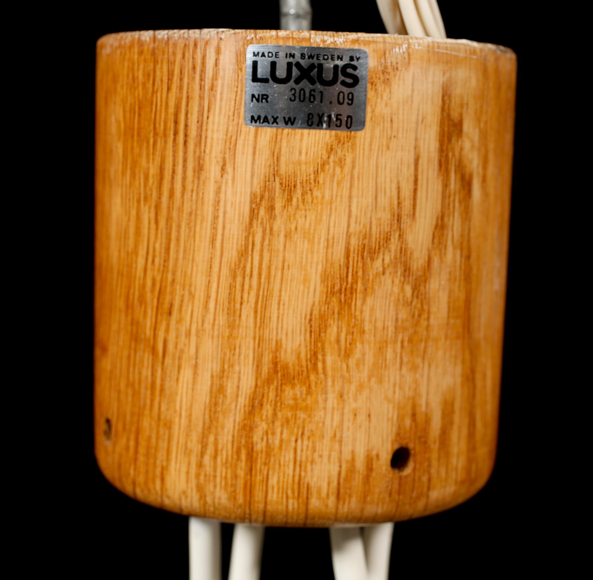 TAKLAMPA, "Taklampa 587/Cylinder Ringkrona", Uno & Östen Kristiansson, Luxus, 1900-talets andra hälft. Höjd 20 cm.