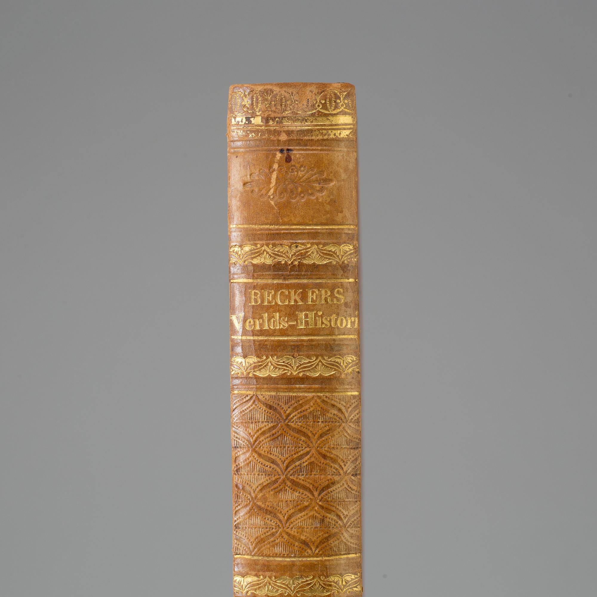 BÖCKER: 11 volymer, Verldshistoria, C F Becker, Uppsala 1833.