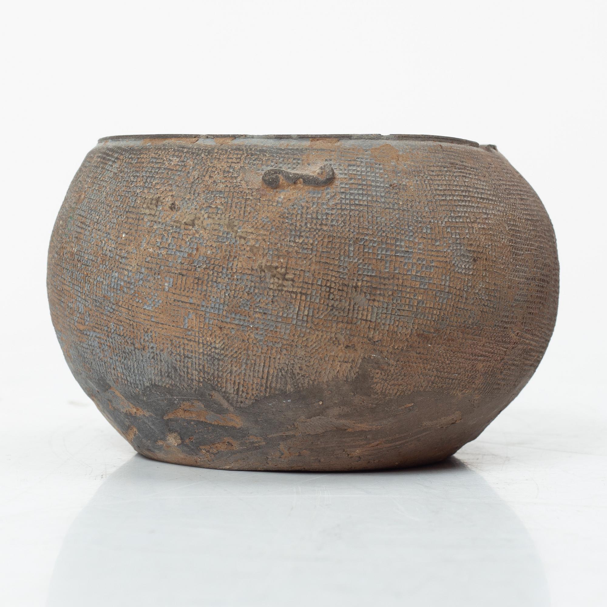 Skål, lergods. Kina, sen Zhoudynasti, omkring 300-200 f.Kr.