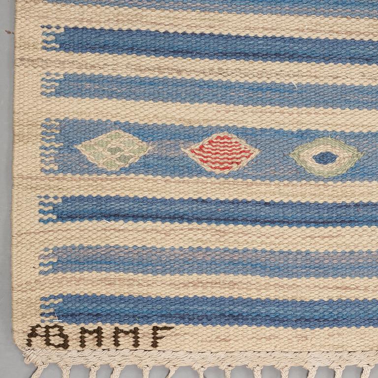 Barbro Nilsson, A CARPET, "Blåbär, ljus", tapestry weave, ca 381,5 x 202,5 cm, signed AB MMF BN.
