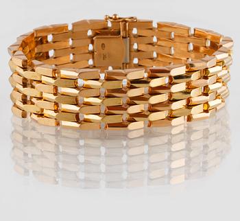 ARMBAND, 18K guld, Vicenza, Italien. Vikt 58,9 gram.