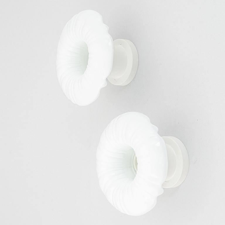 Harald Notini, a pair of ceiling/wall lamps model "6387", Arvid Böhlmarks Lampfabrik, Stockholm, 1920s-30s.