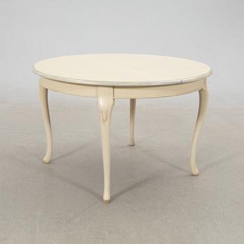 Dining group, 7 pieces, Rococo style, K. A. Roos, second half of the 20th century.