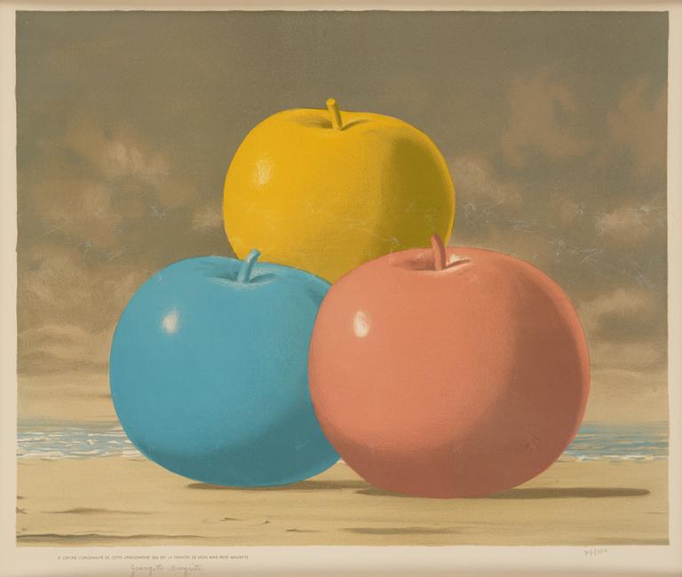 René Magritte, efter, "Trois pommes".