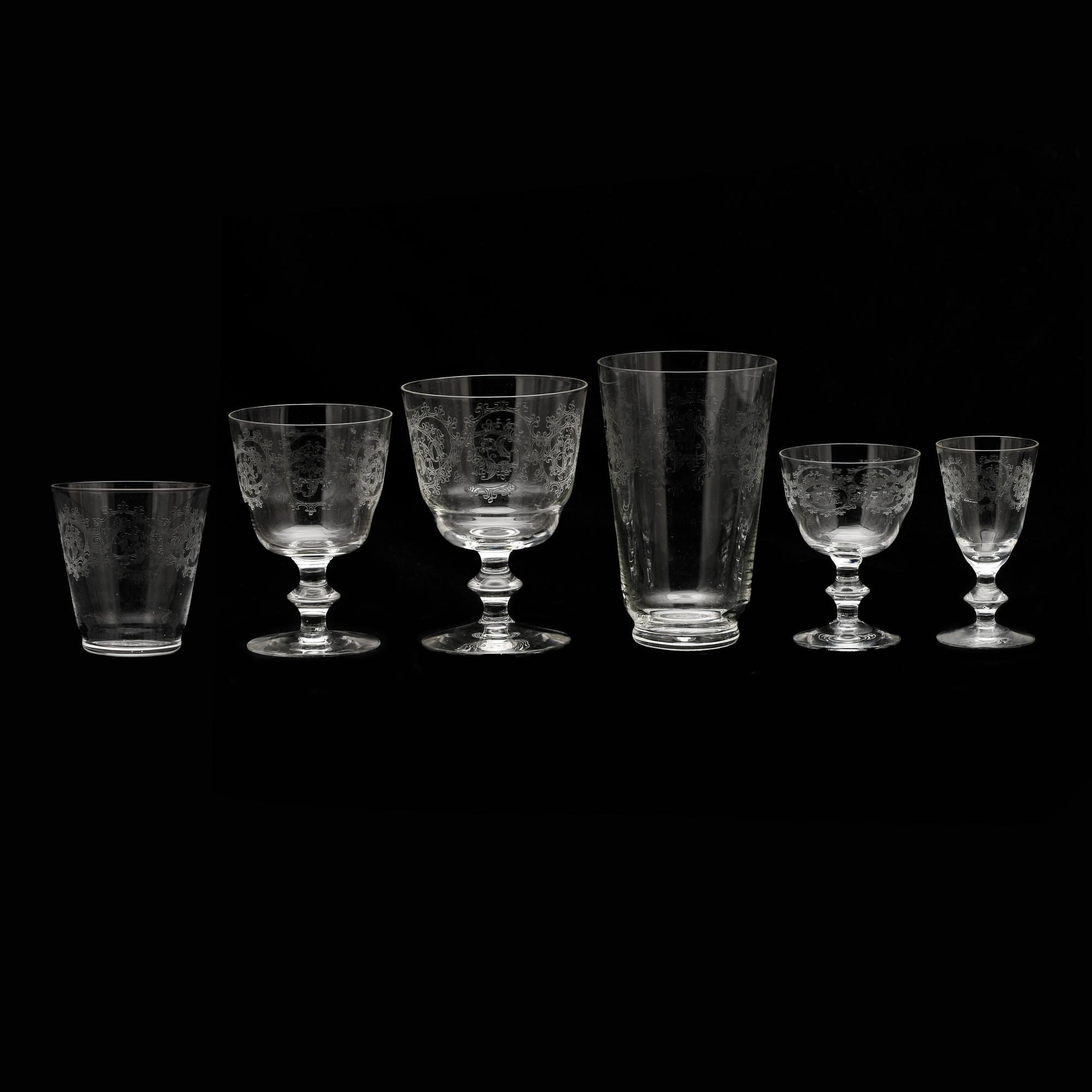 GLASSERVIS, 72 delar, Kosta Boda, 1900-tal.