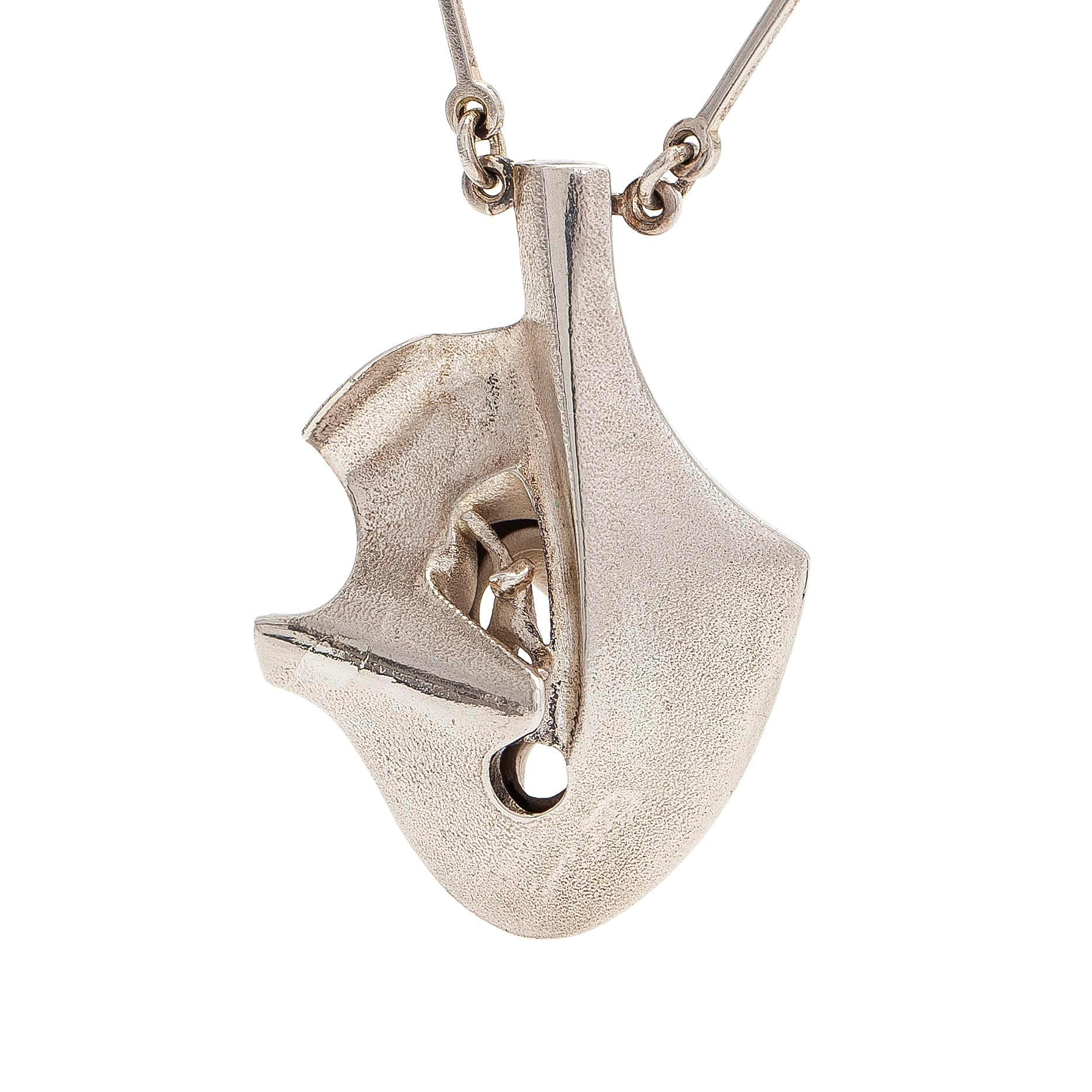 Björn Weckström, necklace, “Auriga”, silver, Lapponia, 1977.