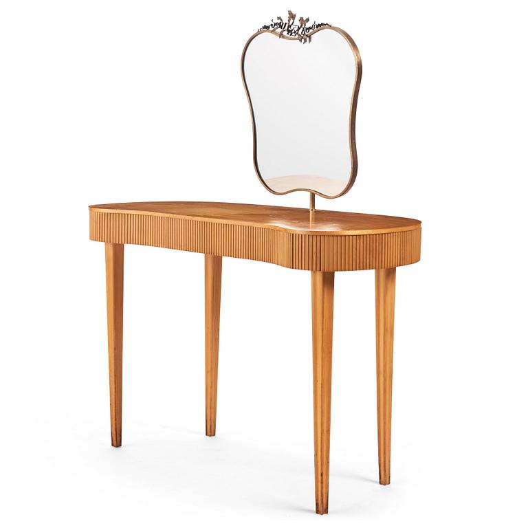 Einar Dahl, toilettbord med spegel, snickarmästare Hjalmar Wikström, för Stockholms Hantverksförening ca 1939.