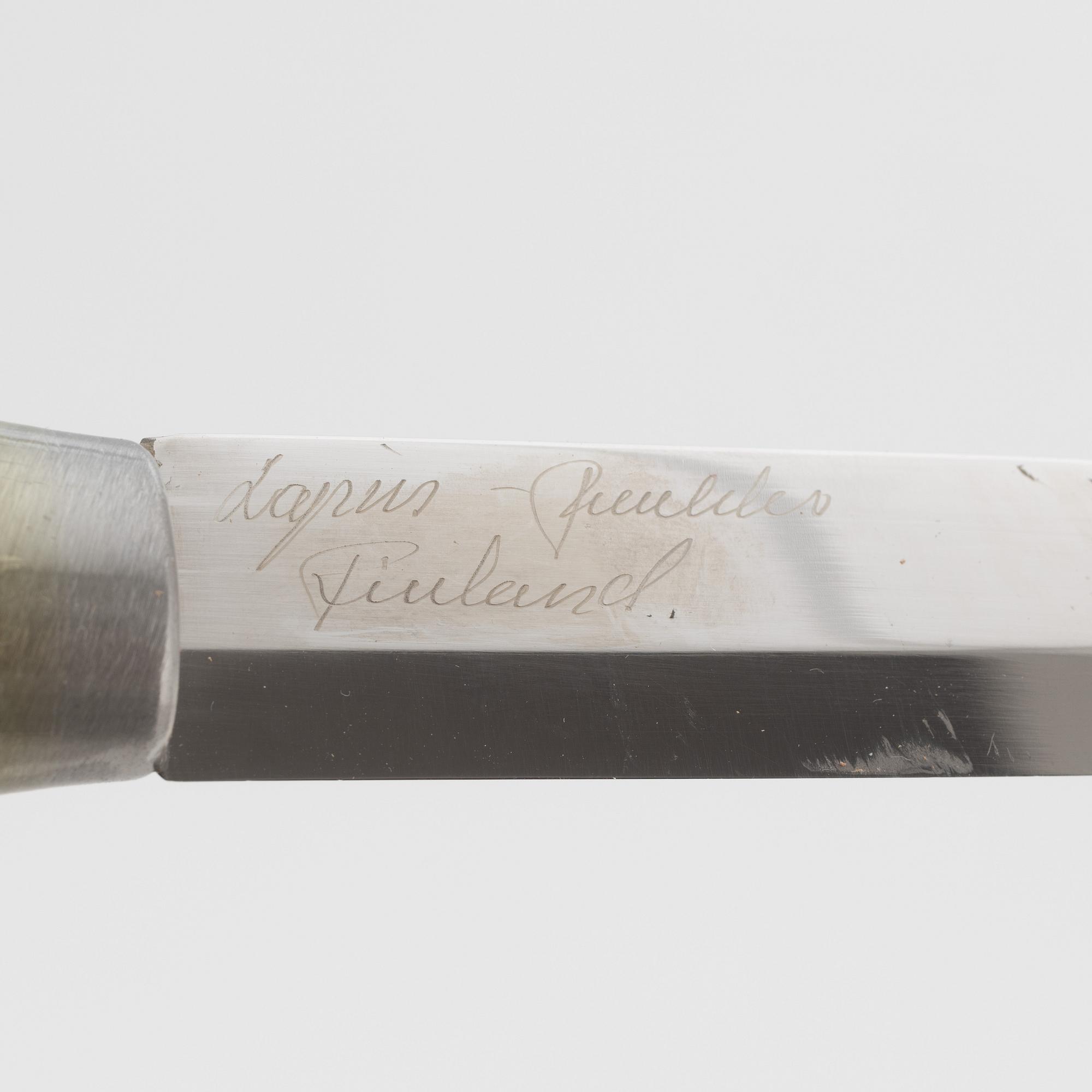 Two sami knives by Sven Erik lampinen and Stefan Karlsson, a Tele-kniven, Norway, and a Lapin Puukko knife, Finland.