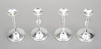LJUSSTAKAR, 4 st, silver, MGAB, Uppsala, 1955-1962.