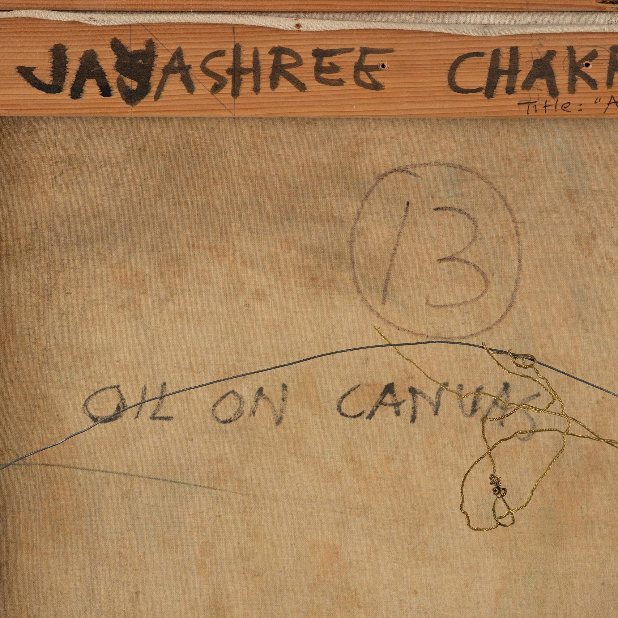 Jayashree Chakravarty, "Affection", signed and dated 1987 verso.