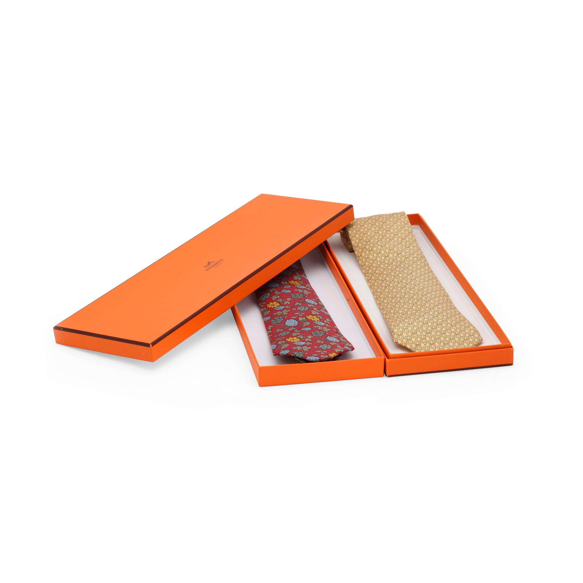 HERMÈS, two silk ties.