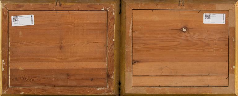 Okänd konstnär 1800/1900-tal , akvareller 2 st.