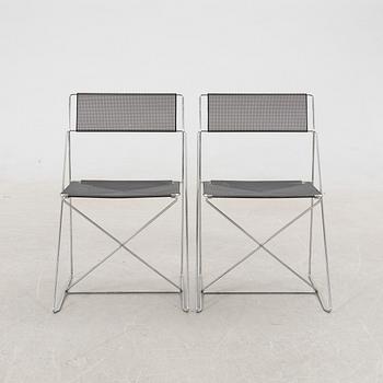 Niels Jørgen Haugesen, chairs, 1 pair, "X-Line", Hybodan, Denmark.