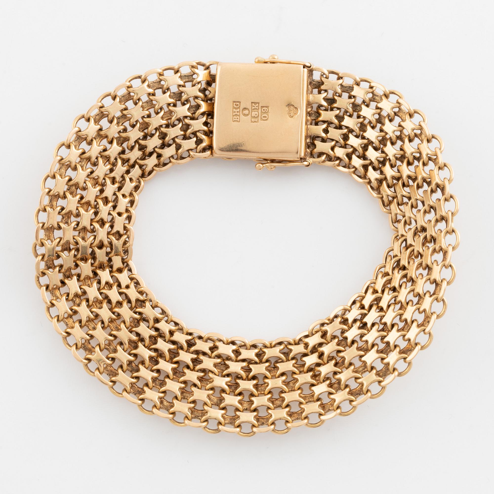 Armband, 18K guld, x -länk.