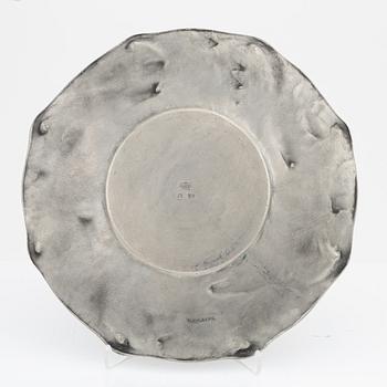 Olof Ahlberg, a pewter dish, Stockholm 1958.